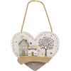 Carousel Home Targa da parete in legno shabby chic a forma di cuore con scritta in lingua inglese Family Friends Quotes a forma di cuore | Cuori da appendere in legno