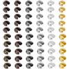 PH PandaHall 420pz Perline a Crimpare in Ottone Copertine 6 Colori Copriperline a Cricchetto Tappi Terminali per Creazione di Gioielli Orecchino Bracciale Collane, 3.2mm 4mm