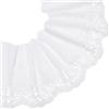 BENECREAT Nastro in Pizzo di Cotone Bianco Naturale da 3 Metro, Tessuto con Occhielli 20D Retro Scavato Largo 3 cm per Coperte da Sposa Fai-da-Te Decorazione di Nozze