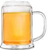 Creano Bicchiere da Birra a Doppia Parete, Vetro Termico Bicchiere da Birra | 500ml