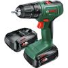 Bosch Trapano a batteria BOSCH EasyDrill 18V 2Ah, 2 batterie