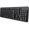 Trust Ody II Tastiera silenziosa QWERTY US Layout QWERTY US, tasti flottanti a basso profilo, a prova di fuoriuscite, ricevitore micro USB 2,4 GHz, tastiera wireless per PC, laptop, Mac - Nero
