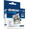 EDISION TVT-300 Presa Antenna TV satellitare universale, TV-R-SAT Passante con 3 uscite, da incasso, per DVB-S2, Unicable, Terrestre DVB-T/T2, DVB-C, RADIO, FM, DAB+, Passaggio di DC, 3-Vie