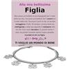 Bramart Bracciale Donna Acciaio Inox Lucidato Compleanno Figlia Idee Regali per lei, Bracciali Tennis oro Idea Regalo Natale - Cofanetto con DEDICA incluso (Figlia 3)