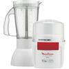 Moulinex Tritatutto e frullatore La Moulinette 800 W+ frullatore a doppia lama in acciaio inossidabile da 200 g e 750 ml 1-2-3 frutti bianco/rosso