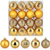 Uten 32 Pezzi Palle di Natale Palla di Natale Ornamento Fai da Te Come Decorazione stagionale Decorazione di Nozze Palla appesa (6CM-Golden)