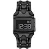 Diesel Orologio Croco Digi da uomo, movimento LCD, cassa in acciaio inossidabile nera da 33 mm con bracciale in acciaio inossidabile, DZ2156