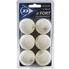 Dunlop Fort Tournament 6 palline da ping pong bianche, confezione da 6 palline professionali, bianche certificate ITTF, palline TT 3 stelle, per interni ed esterni, competizione, giocatori avanzati di