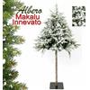 ALBERO DI NATALE 180cm MAKALU INNEVATO 359 TIPS PE+PVC 100DI