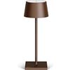 Madrigal Stilosa Lampada da Tavolo Senza Fili - Abat Jour Led Ricaricabile Scrivania e Comodino di Design - Lume Touch USB C - Luce Wireless Salotto - Dimmerabile - Lampade Ristorante - Bronzo