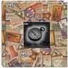 Pioneer Photo Albums Pioneer Photo Album da-200map/TS 200-pocket Photo Album con Stampato Travel Design Cover, Adesivi di Viaggio