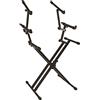 QUIK LOK - QL/723 SUPPORTO PROFESSIONALE A X PER 3 TASTIERE, Supporto Per Tre Tastiere, Stand Solido Dotato di Doppia Struttura Ad X, Colore Nero