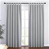 PONY DANCE Tende Oscuranti per Interni Camera da Letto 2 Pezzi 140x220 CM Tenda Oscurante Isolante Termica per Salotto Eleganti Curtains per Interni, Grigio Chiaro