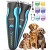 oneisall Tosatrice per cani professionale 2 in 1, Rasoio per cani e gatti per pelo lungo, Macchinetta per testa, zampe, occhi, orecchie, viso