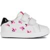 Geox B Kilwi Girl D, Scarpe da Ginnastica Bimba 0-24, Bianco Fluofucsia, 20 EU
