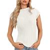 Totatuit Pullover Donna Manica Corta Maglione Casual Leggero Maglia Maglione Estivo Elegante Top Felpa Primavera Autunno