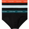 Calvin Klein Slip Hipster Confezione da 3 Uomo Cotone Elasticizzato, Nero (B- June Bug/Stratos/Cherry Kiss), S