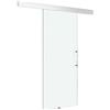 Outsunny HOMCOM Porta Scorrevole Interna in Vetro Smerigliato con Binario e Maniglia per Bagno Cucina Studio 205 x 90 x 0.8cm