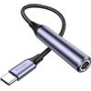 MOSWAG Adattatore jack per cuffie USB C a 6.35mm, Cavo audio USB C a 6.35mm TRS Jack stereo Adattatore AUX Compatibile con Amplificatori, Mixer, Home Theater, Smartphone, Portatile, Cuffie