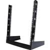 StarTech.com Mini rack 19 aperto, Supporto rack 12U da tavolo a 2 montanti da 19 pollici adatto per computer, AV Media, IT, dati e sala server, Acciaio, Nero Portata 50 Kg (RK12OD)