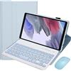 Generic Custodia con Tastiera per Samsung Galaxy Tab A7 Lite da 8,7 Pollici 2021 Modello (SM-T220/T225/T227), Copertura con Supporto Leggero con Tastiera Staccabile Magneticamente,Mouse Bluetooth,Blu