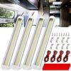 Linkstyle 4 Pezzi Barra Luminosa LED 12V, 120 LEDs 6500K 1600LM Barra Lampada Universale con Interruttore, 12-48V Luci LED Interni per Auto Camper Van Camion Barca Bus Cucina