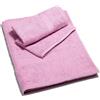 Caleffi - Minorca in Spugna 100% Morbido Cotone Idrofilo 450gsm, Lavabile in Lavatrice 40° + Asciugatrice, Coppia (55x105 cm + Ospite 40X60 cm) Colore CONFETTO