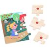 Vilac- Set di 4 Puzzle in Legno, Fibbia d'oro-Ingela P.Arrhenius, Multicolore, 7630