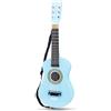 Woet® Chitarra Giocattolo Gialla in Legno per Bambini, 6 Corde in Nylon con Tracolla, Corda di Ricambio e Libretto Musicale a Colori con 3 Canzoni, Strumento Educativo, A Partire da 3 Anni