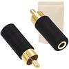 Adaptout 2x Adattatore da spina RCA maschio a presa minijack 3,5mm femmina - Connettore mono placcato oro - Adaptout marca francese
