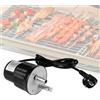 EXLECO Motore Girarrosto per Barbecue Motorino DC 220V 230V 240V Griglia Elettrica Barbecue Macchina Elettrico Grill Rotator per Grillen Portatile Moteur Casa Accessori per Barbecue Nero
