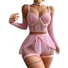 WKAYsIV Lingerie Donna Hard XXL Donna Sexy Taglie Forti Lingerie Set Lace Chemise Nightwear Vestito con Perizoma Lingerie Sexydonna Hot Rosa Regalo Stupido Uomo L 18.99