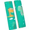 URAQT 2 Pezzi Protezione per Cintura di Sicurezza, Imbottitura per Cintura di Sicurezza Con Motivo a Dinosauro, Cuscinetti per Cinture di Sicurezza, Rimovibili per Adulti e Bambini(Dinosauro)