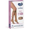 Sauber gambaletto open toe 70 denari maglia liscia neutro beige taglia 4