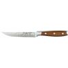 Rockingham Forge Ashwood Coltello da bistecca singolo seghettato 12,5 cm - Manico in legno naturale resistente con codolo intero - Finitura martellata antiaderente professionale per chef