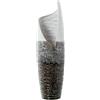 DRW Vaso da pavimento in ceramica mosaico grigio e bianco 11x11x49 cm