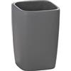 WENKO 20019100 Bicchiere porta soazzolino in ceramica Faro grigio, Ceramica, 7.5 x 10.7 x 7.5 cm, Grigio