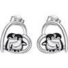 YAFEINI Orecchini pendenti da donna a forma di porcellino d'India, pinguino, ippopotamo, serpente, gufo, gatto/lontre, in argento Sterling 925 con porcellino d'India, Argento sterling, non noto