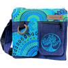 Macha Borsa etnica da donna, piccola, in stile indiano, boho, hippie, borsa a tracolla Baba Cool, Turchese, Maße Breite 25 cm, Höhe 24 cm, Balg 8 cm