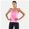 Nike W Nk Run Tank, Canottiera Sportiva Donna, Pink Glow/Pink Glow/(Reflective Silv), S