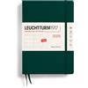 LEUCHTTURM1917 370773 Agenda settimanale 2025, verde foresta, inglese
