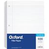 Oxford tops notebook filler Paper, College Ruled, 27,9 x 21,6 cm, 3-hole Punched, peso medio, bianco, 500 fogli/Pack (62349)