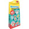 Jumbo- Dessineo Stickers Theme Pack-Feeën & Eenhoorns Adesivi per Bambini, Colore Nero, Bianco, 1110100149