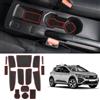 Coleya Tappetini Antiscivolo Compatibile con Dacia Sandero 3 Dacia Sandero Stepway 3 2021-2024, Dacia Sandero Tappetini in Gomma per Console Centrale, Portabicchieri, Cuciture Porta (Rosso)