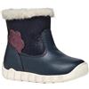 Geox B IUPIDOO Girl B, Stivaletto Bimba 0-24, Navy/Prune, 21 EU