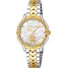 Roberto Cavalli by Franck Muller Orologio Analogico al Quarzo Donna con Cinturino in Acciaio Inox RV1L225M0071