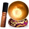Vibratis VIRHEA Campana tibetana - Ciotola in metallo a 7 suoni, fatta a mano in Nepal + cuscino + batacchio di legno + scatola Lokta - Ideale per meditazione e terapia del suono