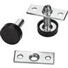 SOTECH 10 pezzi Piedini regolabili SOTECH M8 x 20 mm (Lunghezza totale inclusi i piedini a pavimento: 25 mm) con Piastra di montaggio Piedini regolabili Vite di regolazione del mobile