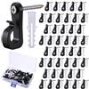 JIZZU 45 Pezzi Ganci Q-Hanger Gancio per Luce a Corda, Ganci per Luci di Natale, Ganci Vite Esterni Ganci per Appendere le Piante, Decorazioni Natalizie, Luci a Corda, Muro all'aperto