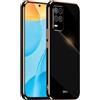 HONLEN Custodia per Realme 8 5G / Realme Narzo 30 5G (6.5 Inches), Cover Morbida in Silicone TPU, Design del Telaio Galvanico - Nero